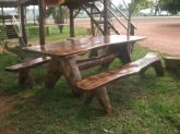 Mesa Rústica Selada em Angico ou Jatobá ou Baru 2,500 x 0,80